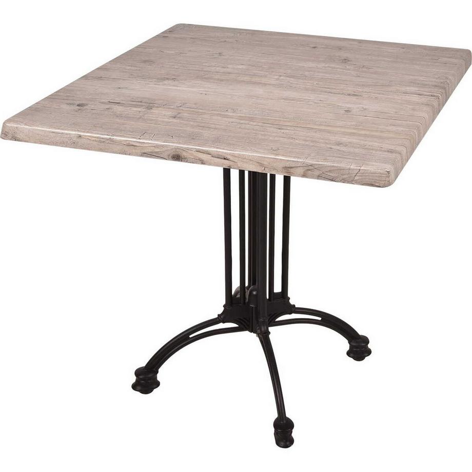 mutoni pleasure Table de bistrot Washington brun clair noir 80  