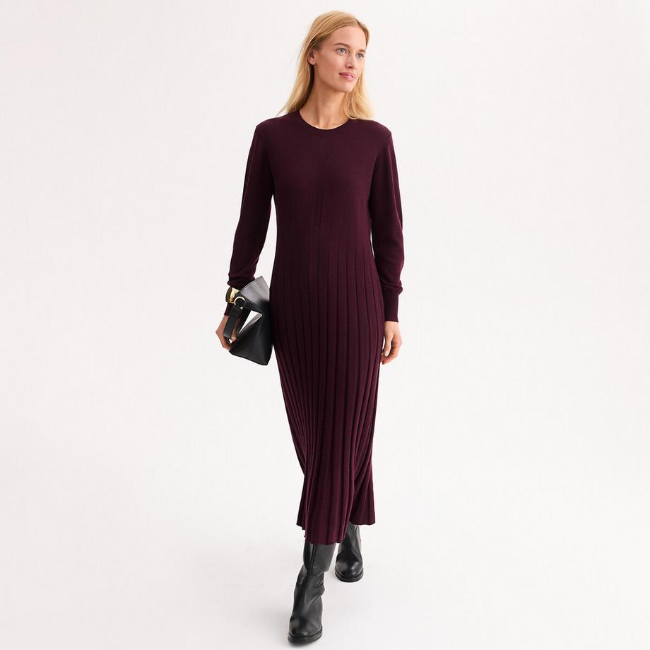 La Redoute Collections Langärmeliges Strickkleid A-Linie  