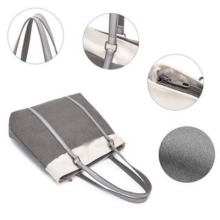 Only-bags.store  Handtasche Umhängetasche Canvas Casual Große Tasche Shopper Elegant für Büro Schule Arbeit 