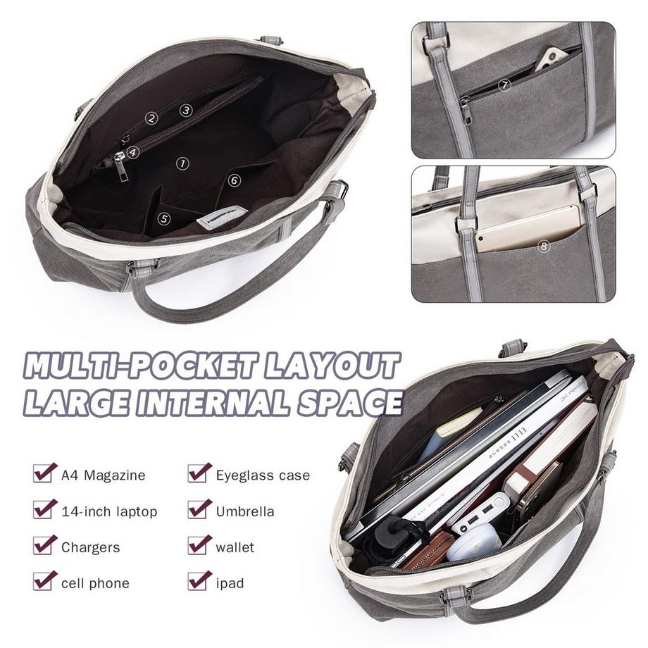 Only-bags.store Canvas Casual Grosse Tragetasche  