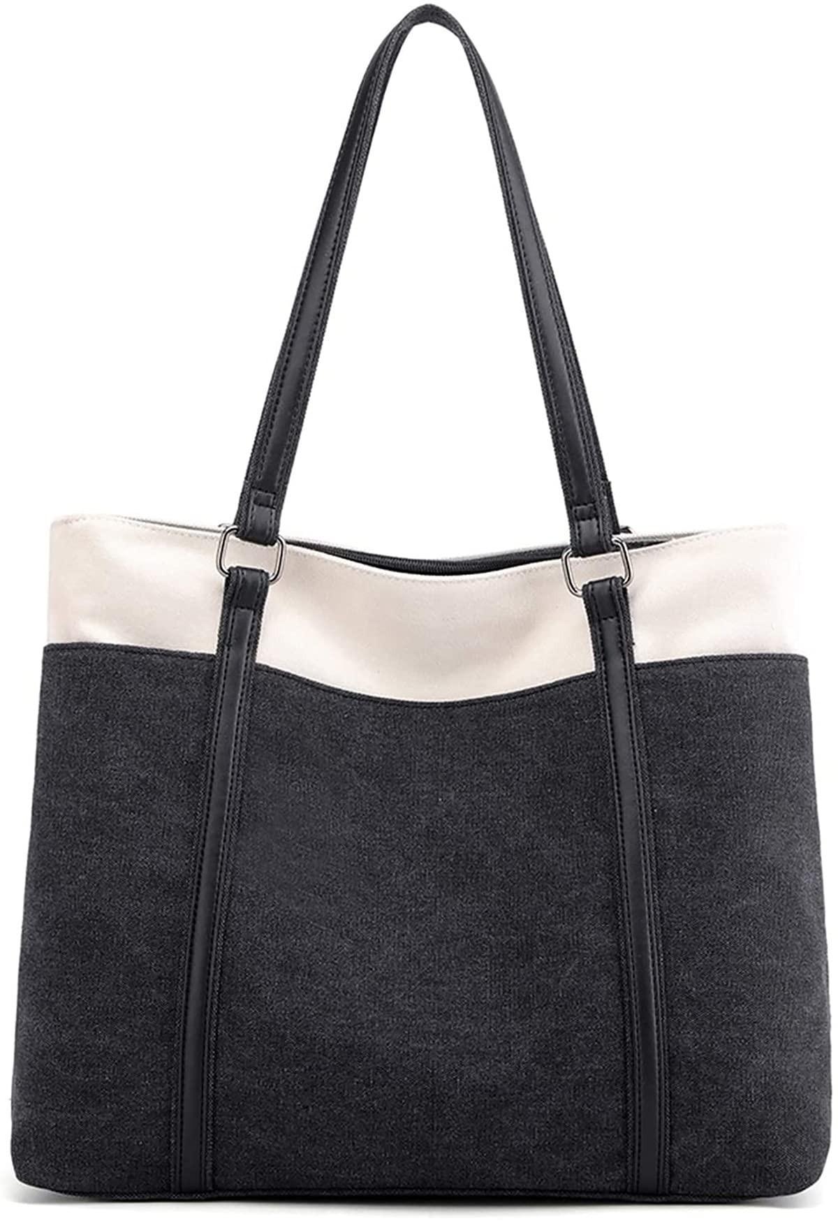 Only-bags.store  Handtasche Umhängetasche Canvas Casual Große Tasche Shopper Elegant für Büro Schule Arbeit 