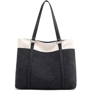 Only-bags.store  Handtasche Umhängetasche Canvas Casual Große Tasche Shopper Elegant für Büro Schule Arbeit 