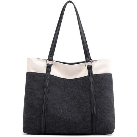 Only-bags.store  Handtasche Umhängetasche Canvas Casual Große Tasche Shopper Elegant für Büro Schule Arbeit 