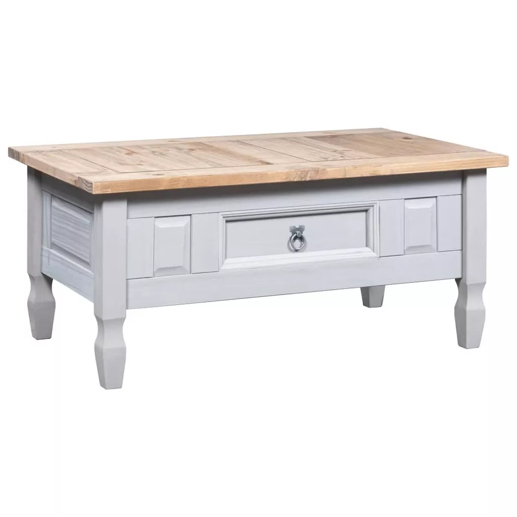 Table basse Pin mexicain Gamme Corona Gris 100x55x44 cm