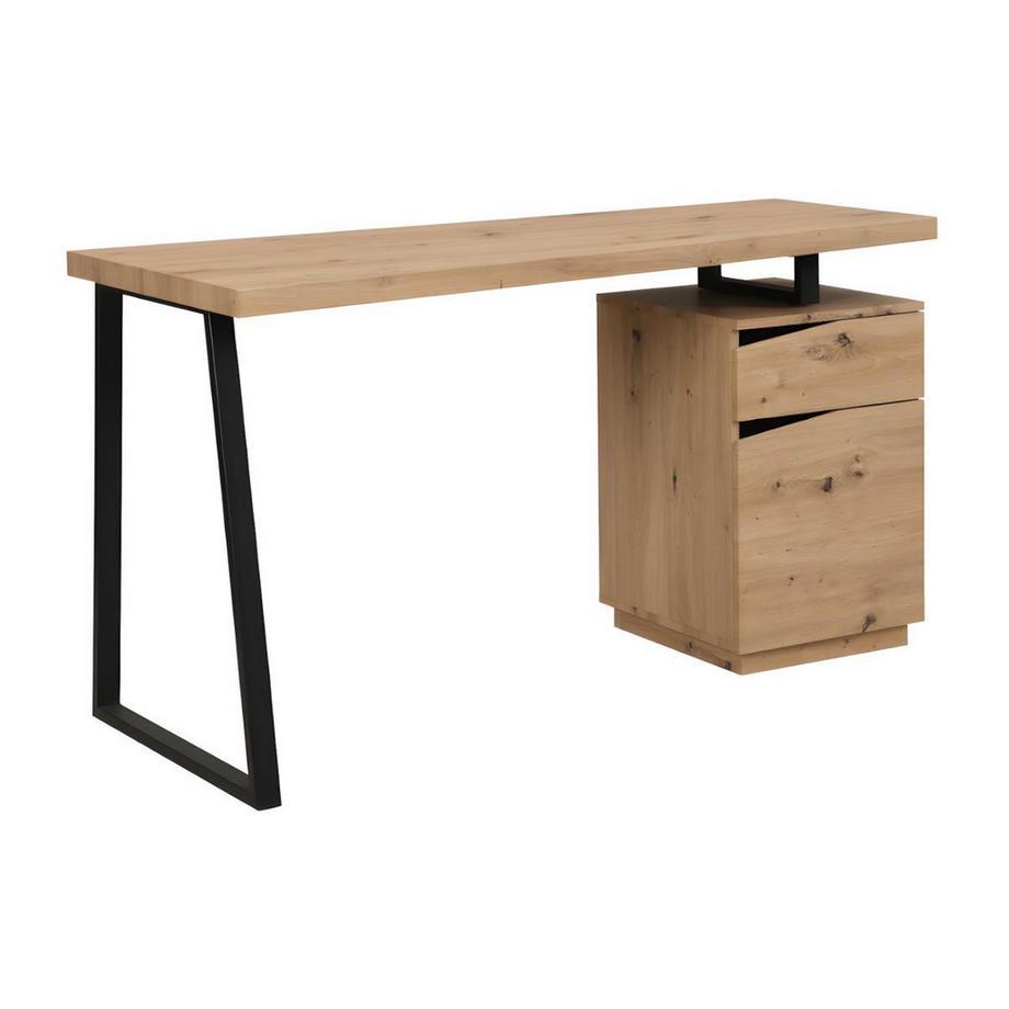 Vente-unique Bureau GOTAMA porte MDF acier Chêne  