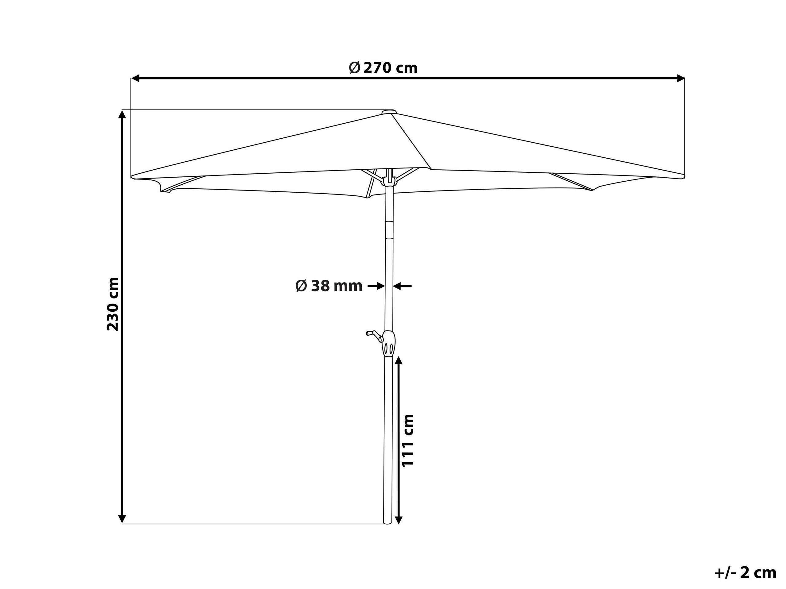 Beliani Marktschirm aus Polyester VARESE  