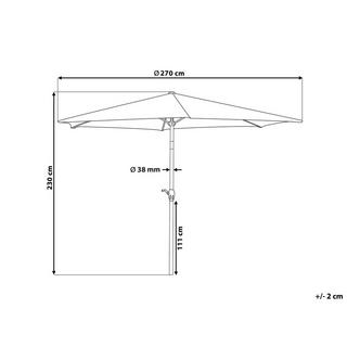 Beliani Marktschirm aus Polyester VARESE  