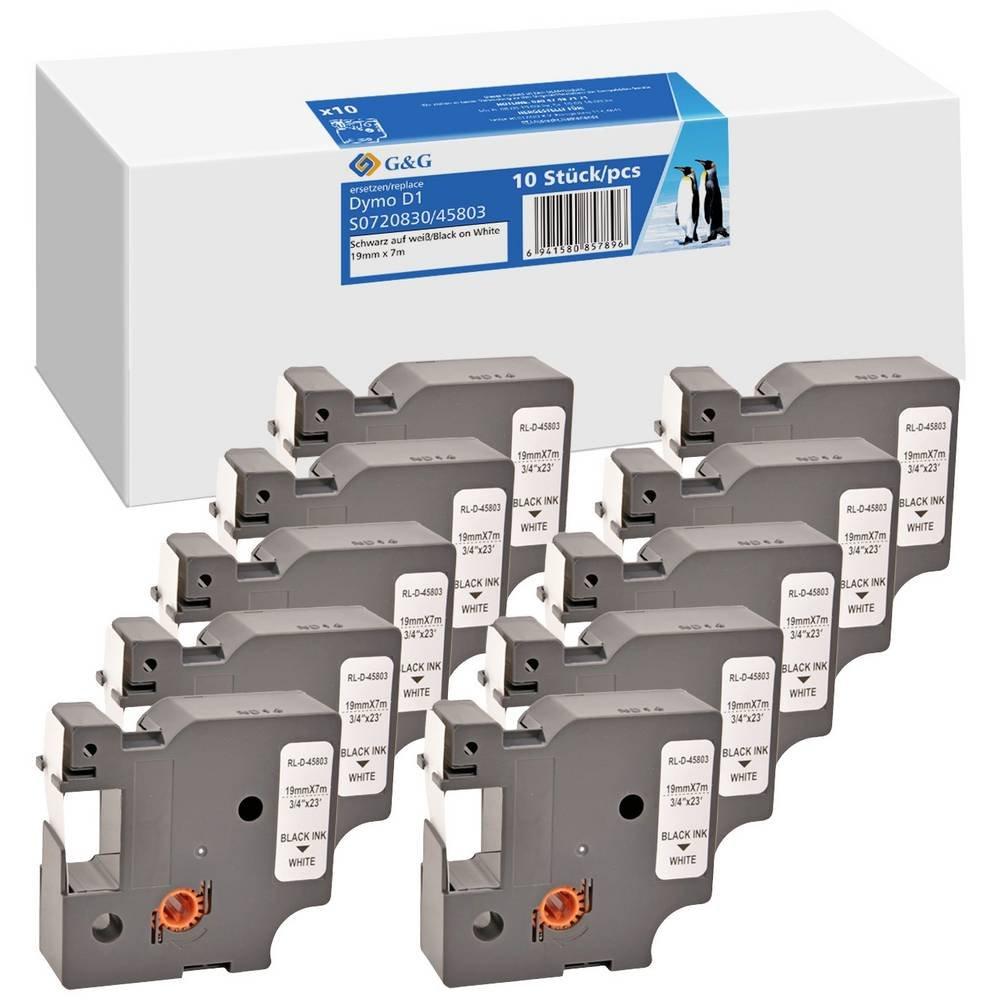 Image of 10x Schriftband -VORTEILSPACK- Kompatibel mit Dymo D1/ 45803/ S0720830/ 2093098