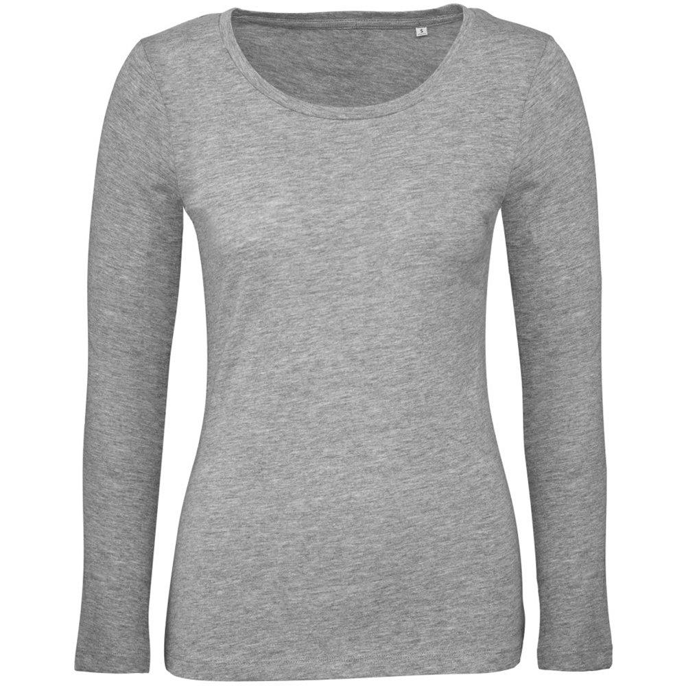 Image of B&c Tshirt Inspire, Langarm Damen Grau XS