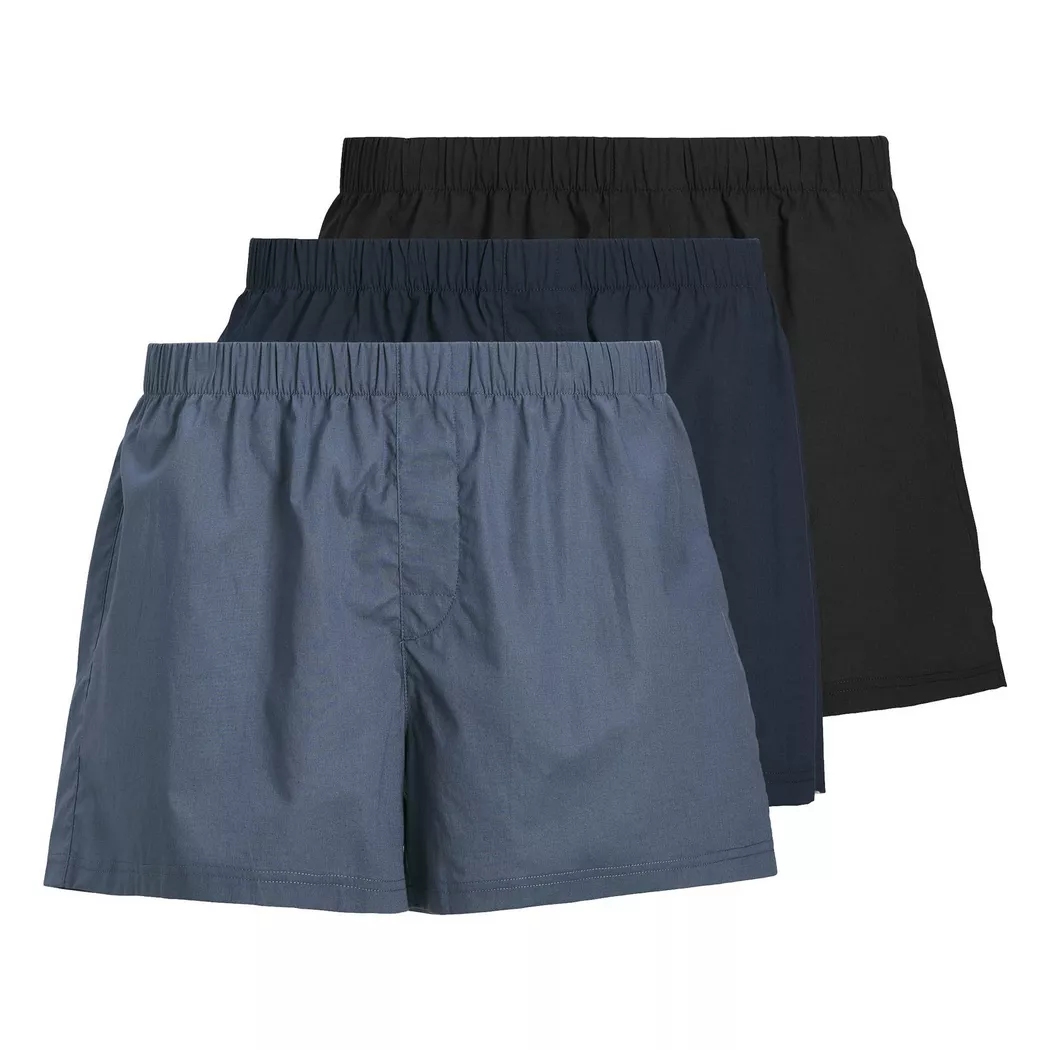 Jack & Jones Boxershorts "JACMILANO WOVEN BOXERS 3 PACK NOOS" Packung, 3 Stk. Baumwolle, elastisches Bündchen