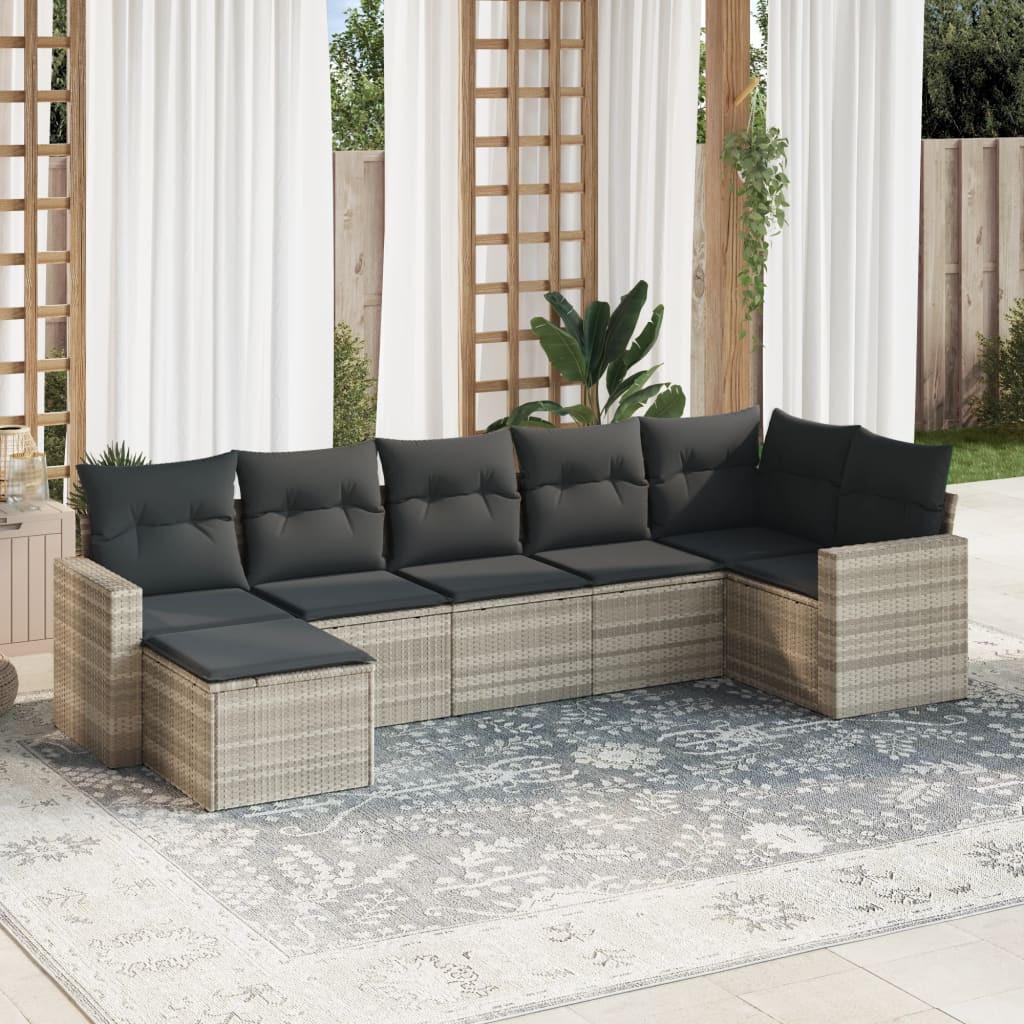 VidaXL set divano da giardino Polirattan  