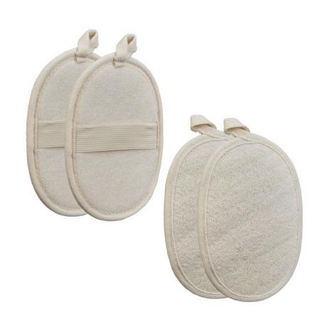 B2X  Lot de 4 éponges luffa 