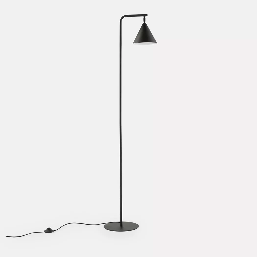 La Redoute Intérieurs – Stehlampe Hiba mit Schwenkschirm, One Size, Schwarz