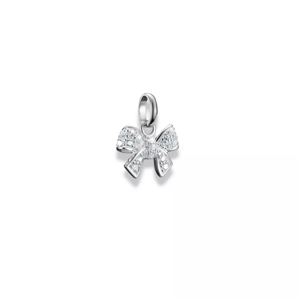 THOMAS SABO Charm Club Connect Silver Cubic Zirconia Bow Charm CC1235-051-14