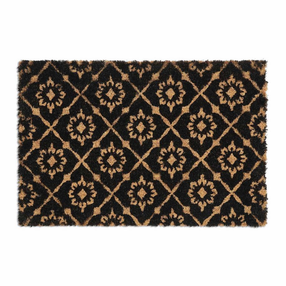 Fußmatte aus Kokosfaser mit Blumenmuster