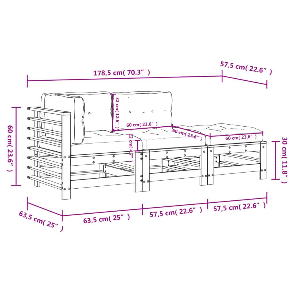 VidaXL set divani da giardino Legno di pino impregnato  