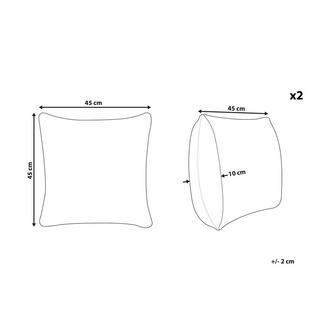 Beliani Set di 2 cuscini en Finta pelliccia Moderno PUMILA  