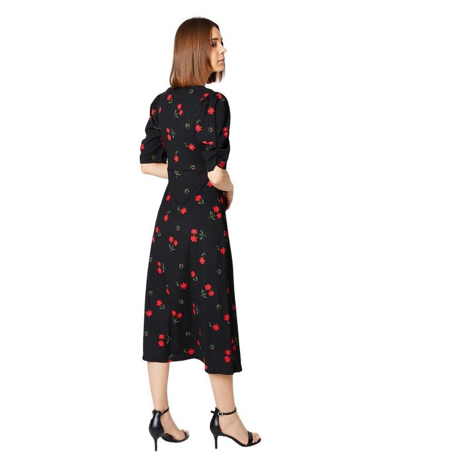 Dorothy Perkins Midi Blumenkleid mit Puffärmeln  
