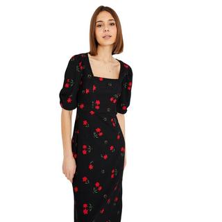 Dorothy Perkins Midi Blumenkleid mit Puffärmeln  