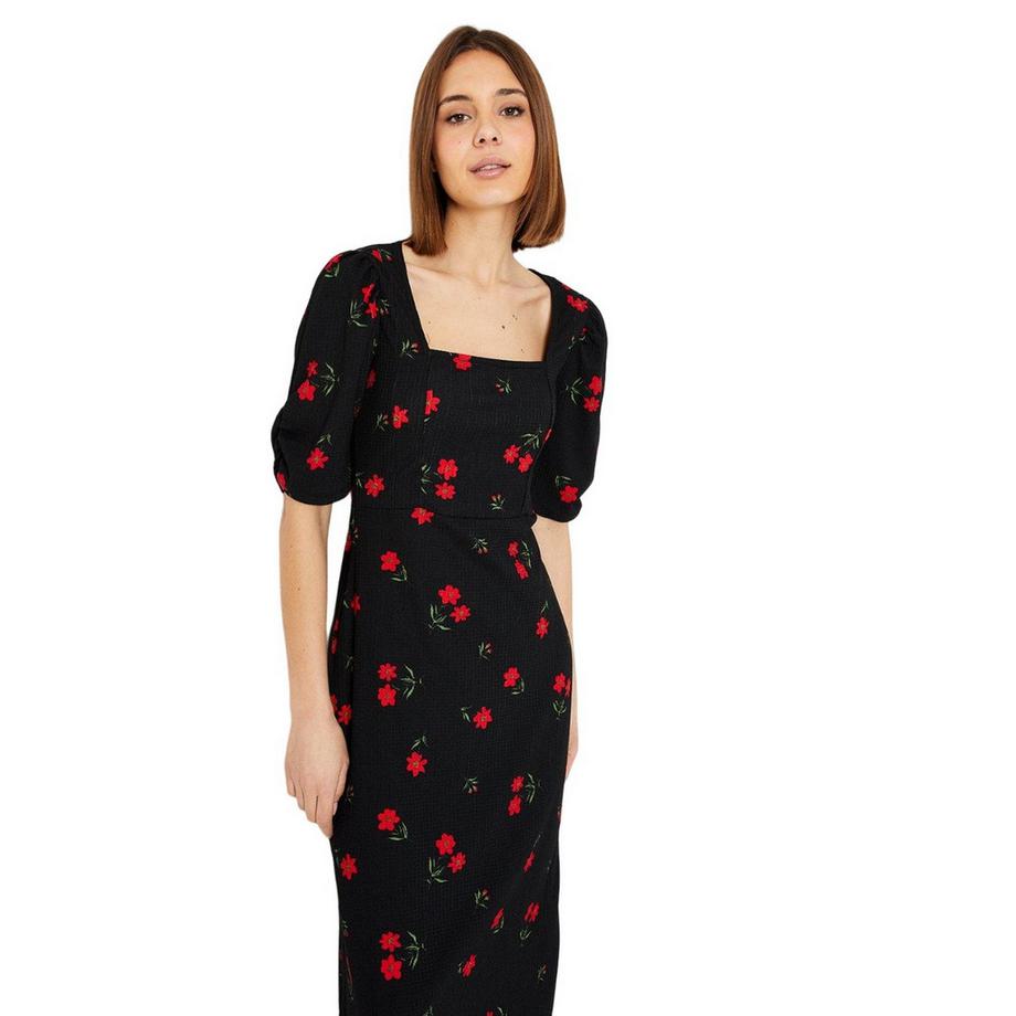Dorothy Perkins Midi Blumenkleid mit Puffärmeln  