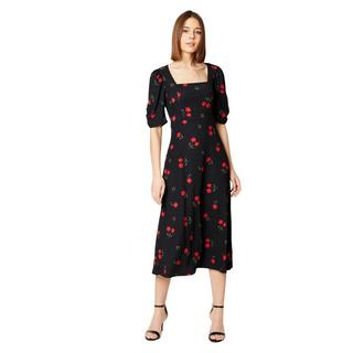 Dorothy Perkins Midi Blumenkleid mit Puffärmeln  