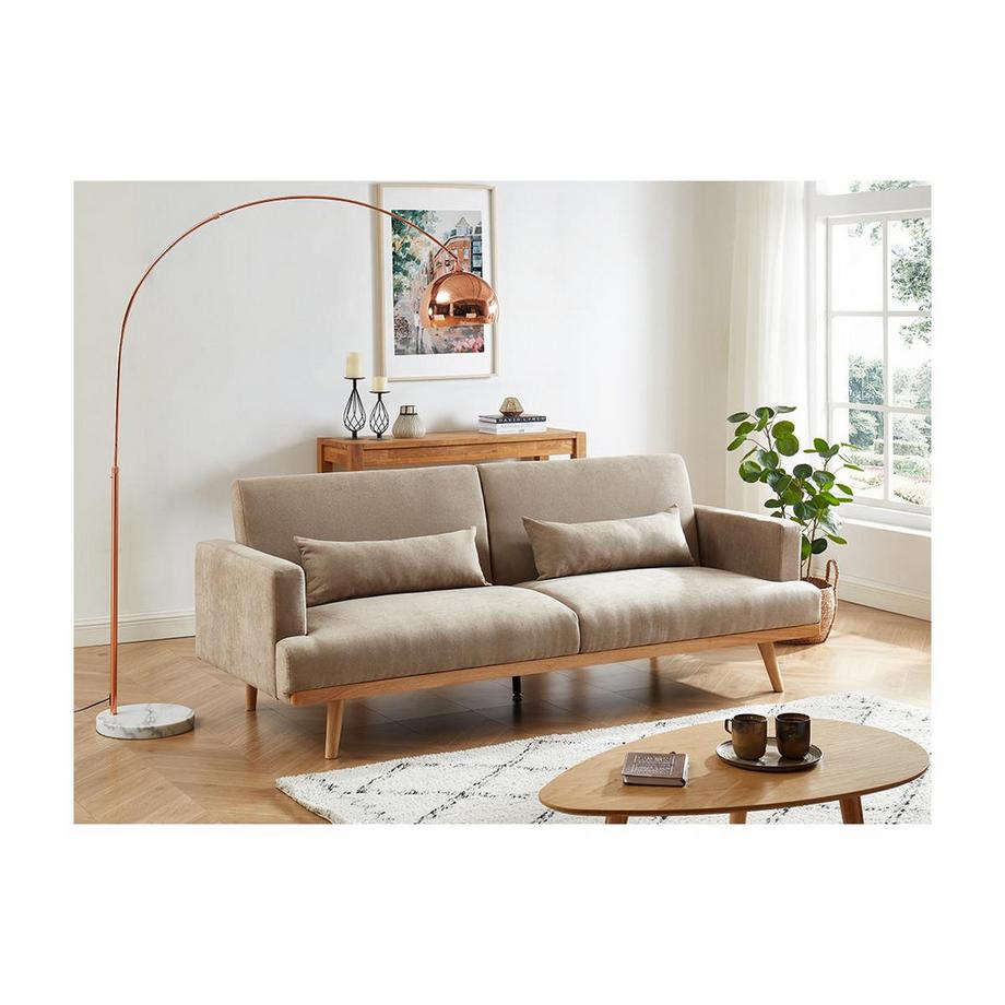 Vente-unique Canapé 3 places conible clicclac en tissu ESME  