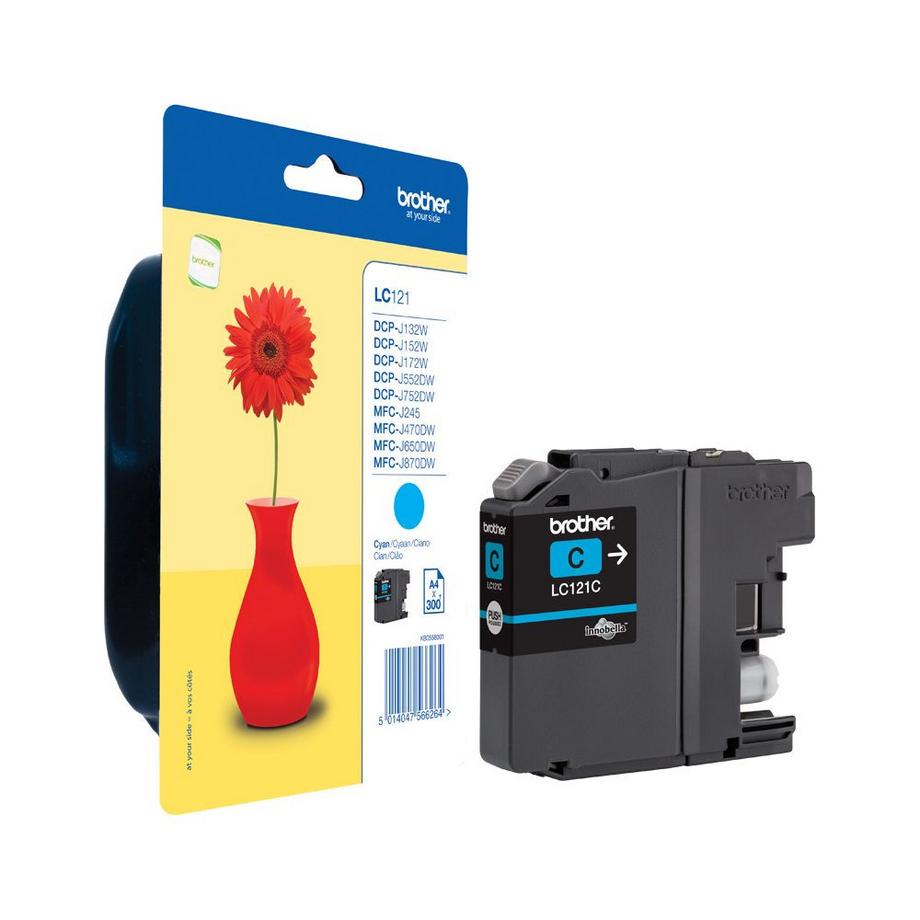 brother  BROTHER Tintenpatrone cyan LC-121C DCP-J132 300 Seiten 