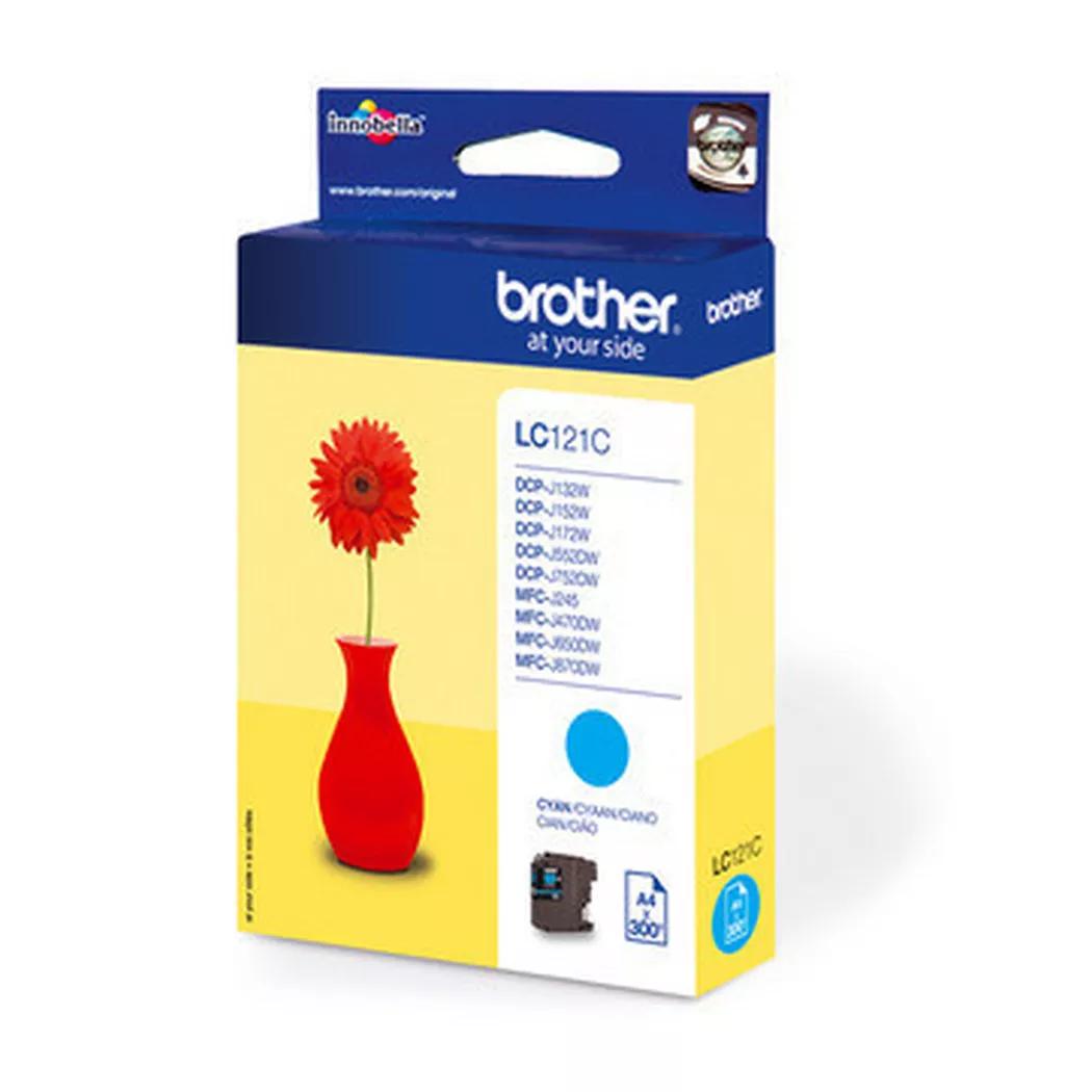Brother – Tintenpatrone cyan LC-121C DCP-J132 300 Seiten, One Size