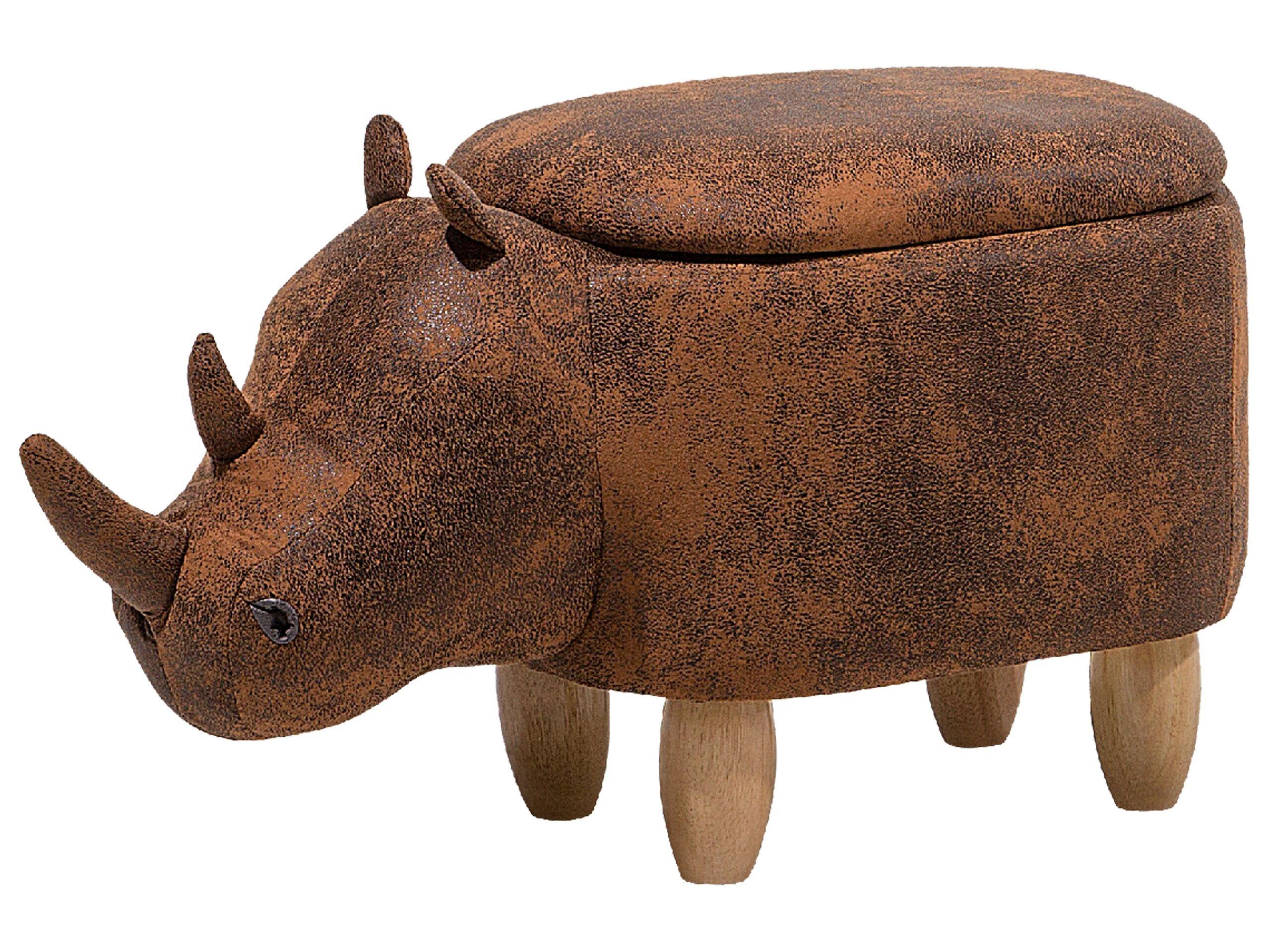 Beliani Hocker aus Kunstleder Modern RHINO  