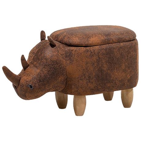 Beliani Hocker aus Kunstleder Modern RHINO  