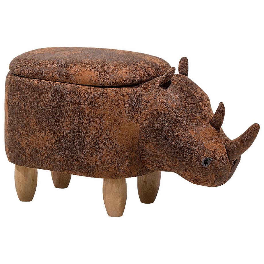 Tierhocker mit Stauraum aus Kunstleder  RHINO
