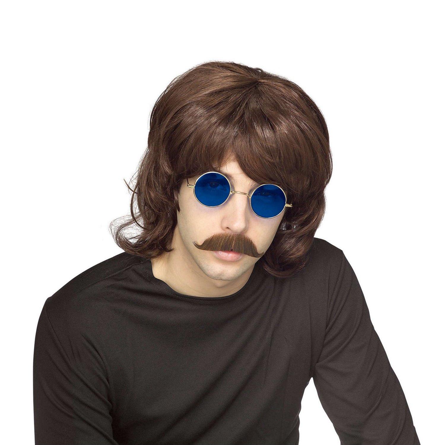 Image of 70's Shag Perücke Braun