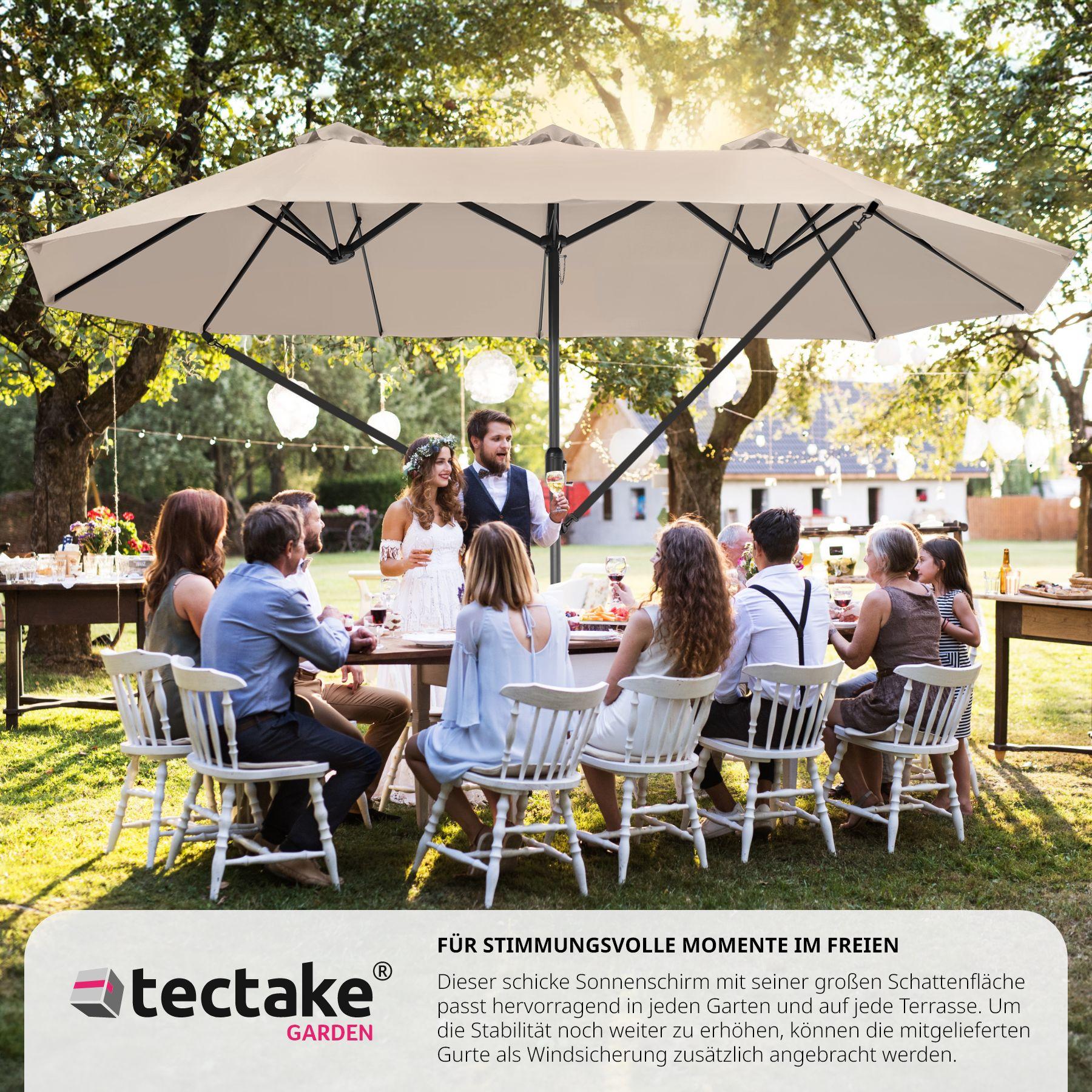 Tectake Parasol SILIA en aluminium 460 x 270 cm  