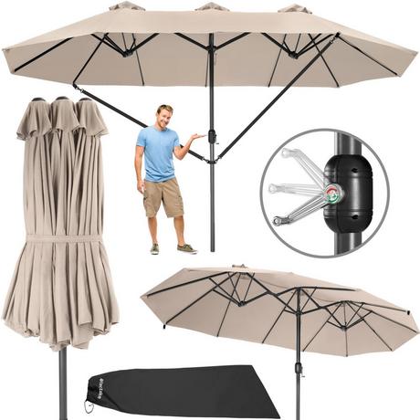 Tectake Parasol SILIA en aluminium 460 x 270 cm  