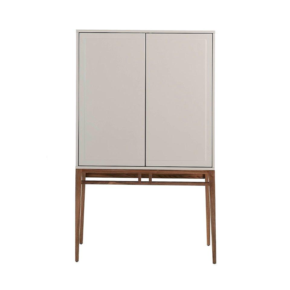 ANGEL CERDA Buffet haut beige et noyer  