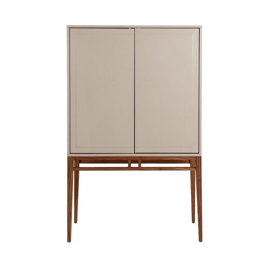 ANGEL CERDA Credenza alta beige e noce  