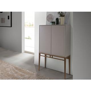 ANGEL CERDA Buffet haut beige et noyer  