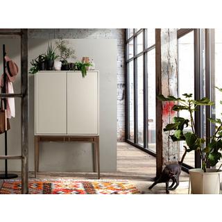 ANGEL CERDA Buffet haut beige et noyer  