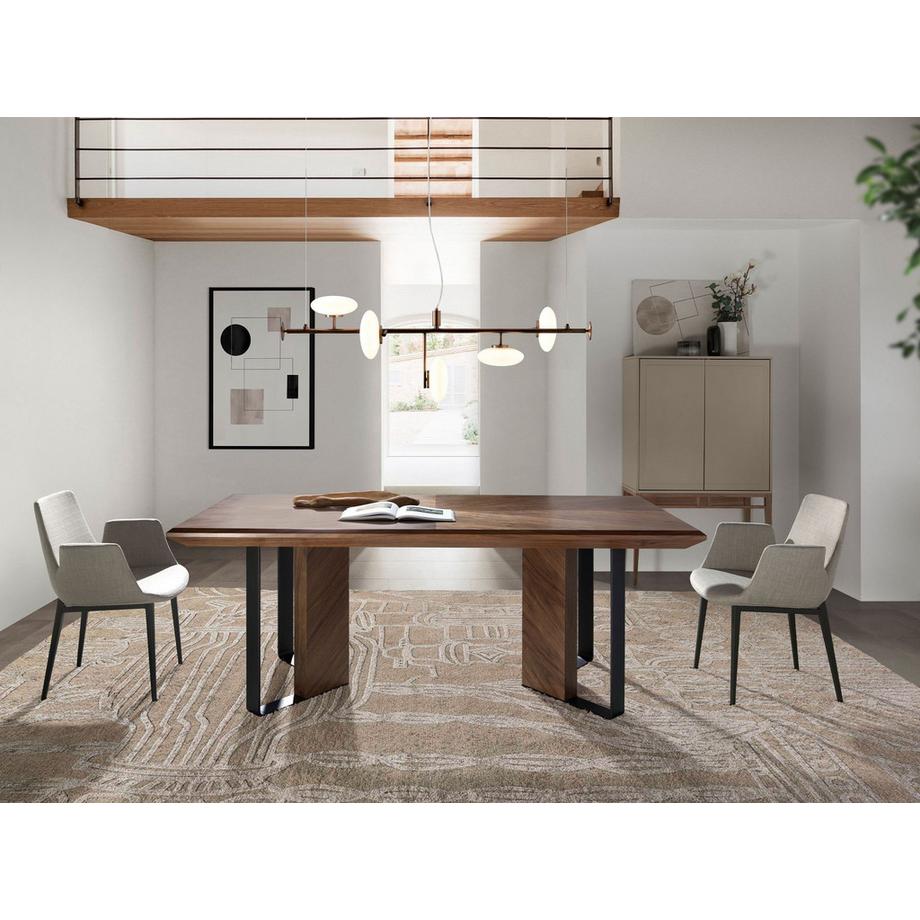 ANGEL CERDA Credenza alta beige e noce  