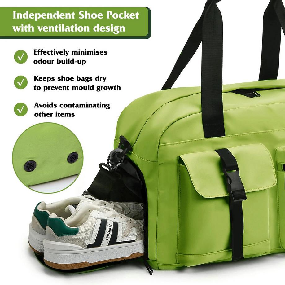 Only-bags.store Sport Duffel Tasche mit Schuhfach und Belüftung  
