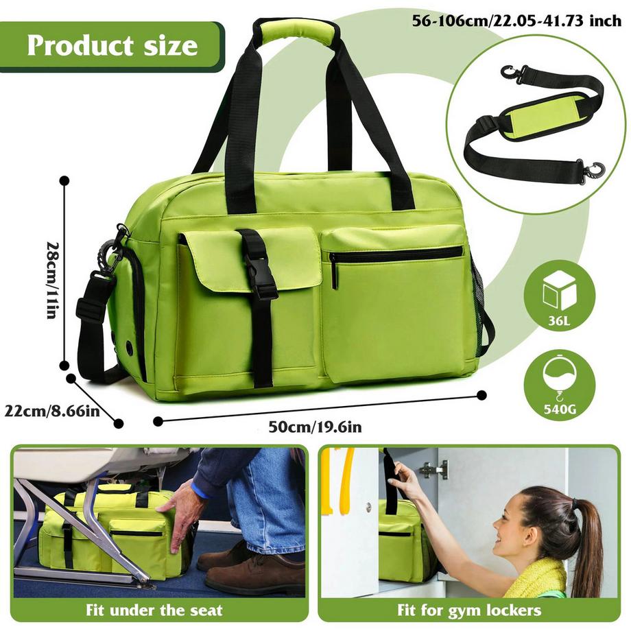 Only-bags.store Sport Duffel Tasche mit Schuhfach und Belüftung  