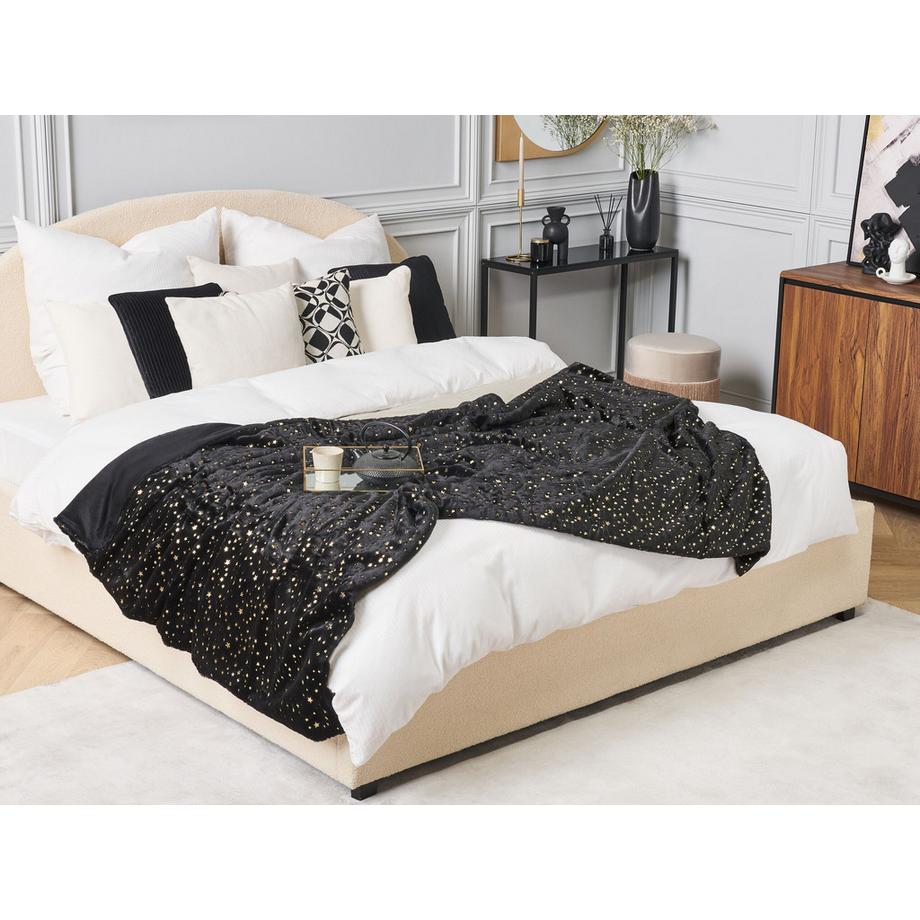 Beliani ALAZEYA Moderne Polyester Kuscheldecke  