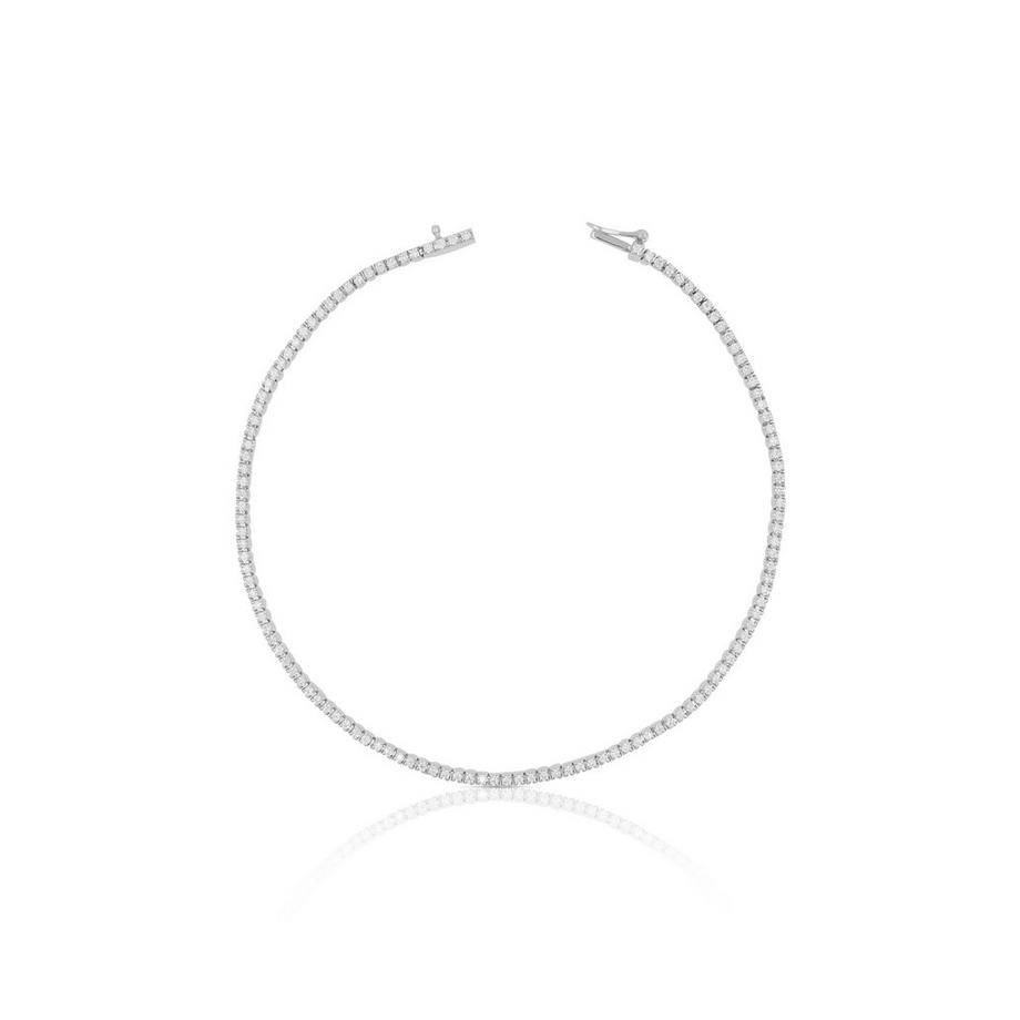 Bracelet en or blanc 750 diamants 0,59ct. 17cm serti à  4 poignées