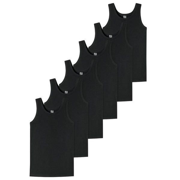 Image of 6er Pack Teens Boys - 955 Organic Cotton - Unterhemd Jungen Schwarz 152