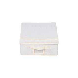 Calicosy Scatola portaoggetti con coperchio in tessuto bouclé écru - L31,5 cm  