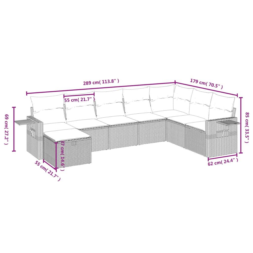 VidaXL Ensemble de canapés de jardin rotin synthétique  