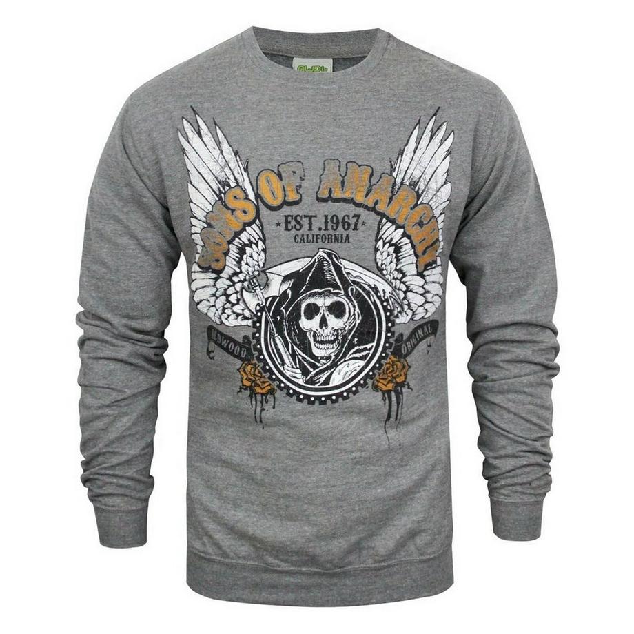 Sons Of Anarchy Pullover Sensenmann mit Flügeln Motiv  