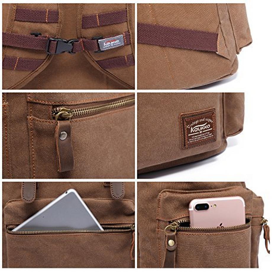 Only-bags.store Vintage Canvas Laptop Rucksack Daypack  