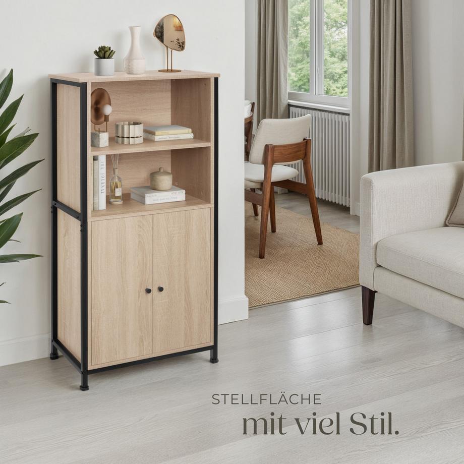 Tectake Highboard Doncaster Industrial Style Holz und Stahl  