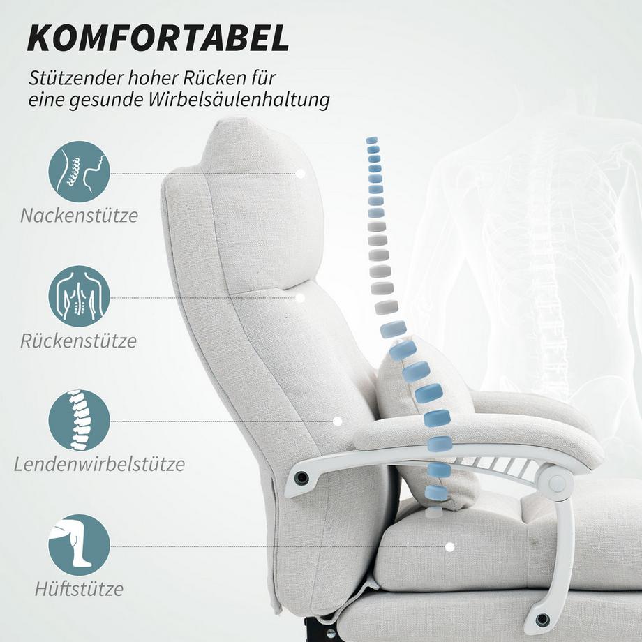HOMCOM Chaise de bureau  